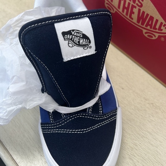 NIB - Vans Knu Skool Skate Shoe , Navy/True White - Picture 10 of 14
